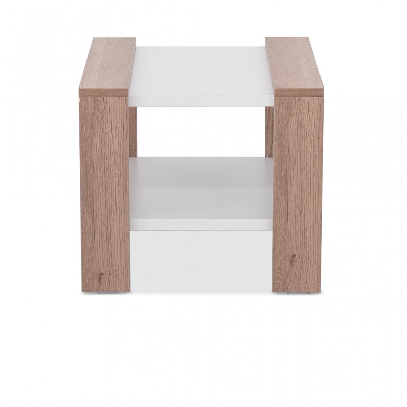 Neo Side Table Oak & White