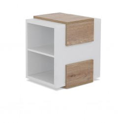 Valencia Side Table Aurous & White