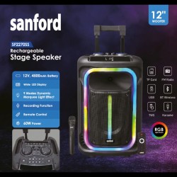 Sanford SF2270SS Rechargeable one box trolley speaker 45,000W PMPO