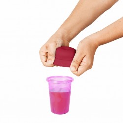 Boon Snug Straw Universal Silicone Lids 3 pk pink B11428