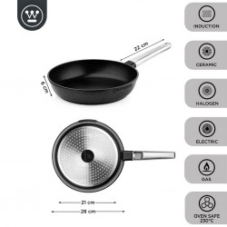 Westinghouse 28cm Black Cast Aluminum Frypan Performance Series WCFP0095028BK