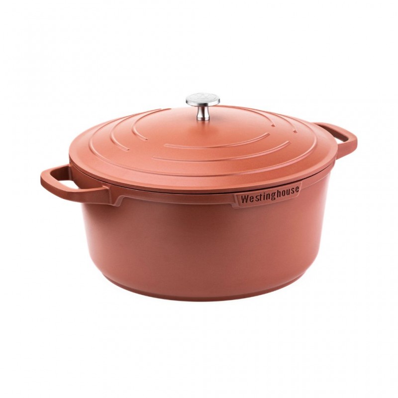 Westinghouse 24cm Red Cast Aluminum Casserole With Lid Performance Series WCCC0095024OR