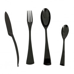 Cutlery Set 24 Pcs Black Titanium Coating