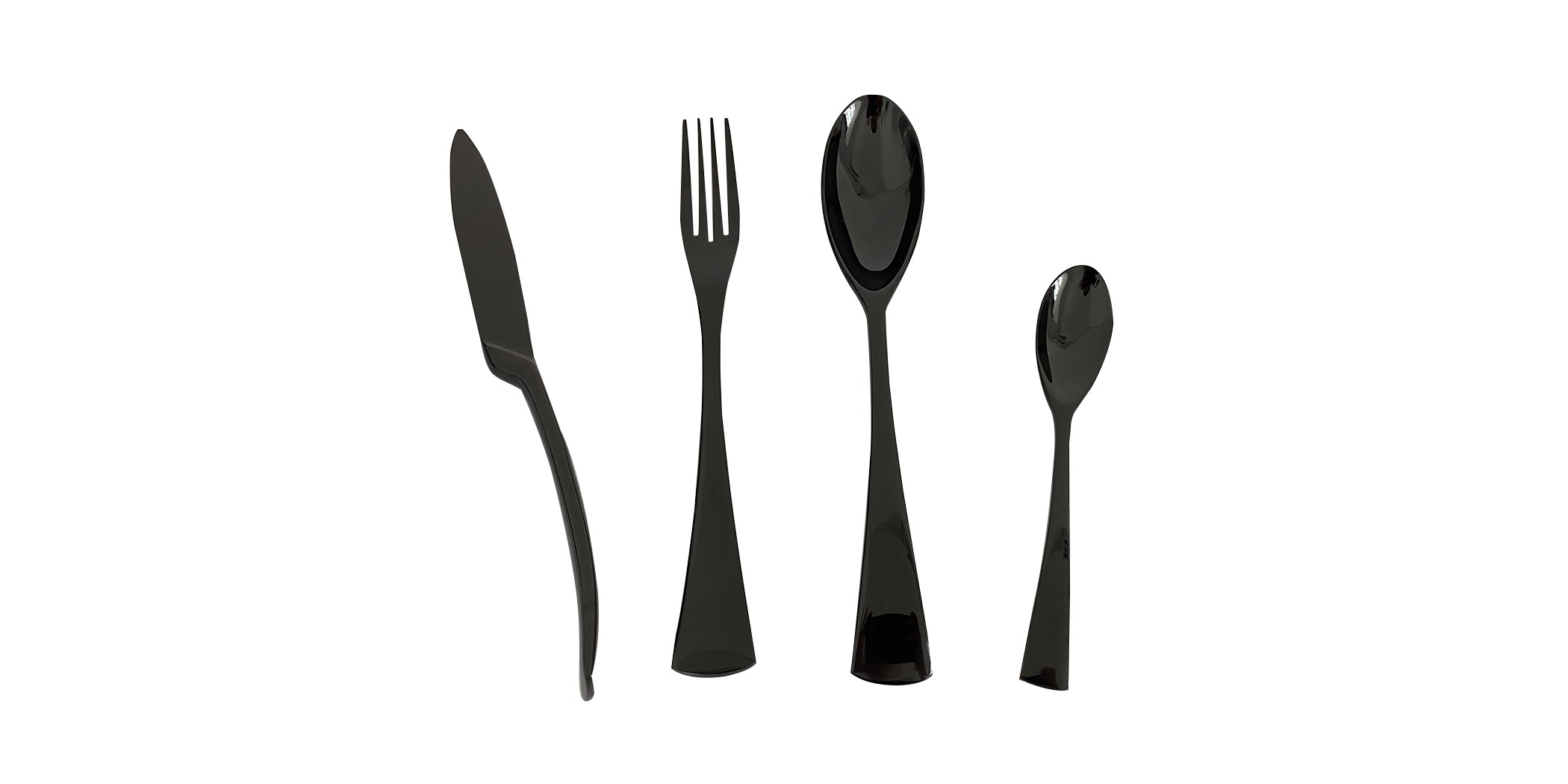 Cutlery Set 24 Pcs Black Titanium Coating