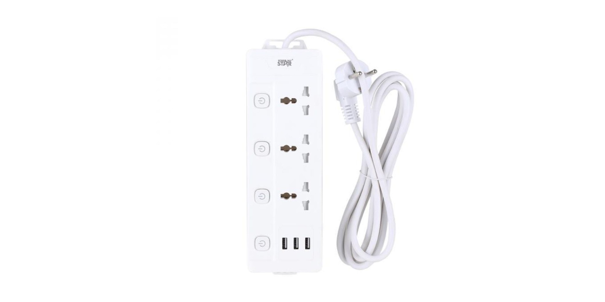 Winning Star St-4029 10a 3 Plug & 3 Usb Position Power Socket 