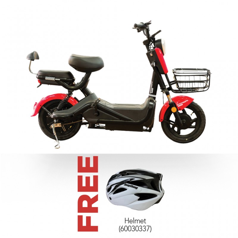 Speedway XD003 Red 245 Watts Electric Bike & Free Helmet