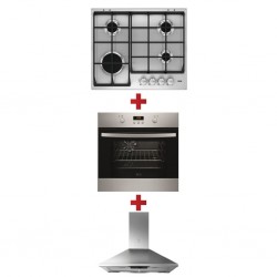 AEG HG654351SM Built-in Hob + AEG BOB35702XV Built-in Oven + Elica MISSY-IX/A60 Cooker Hood