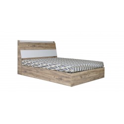 Lazzio Bed 180x200 cm Grey Oak & White Matt