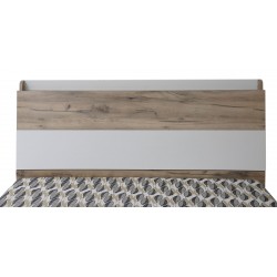 Lazzio Bed 180x200 cm Grey Oak & White Matt