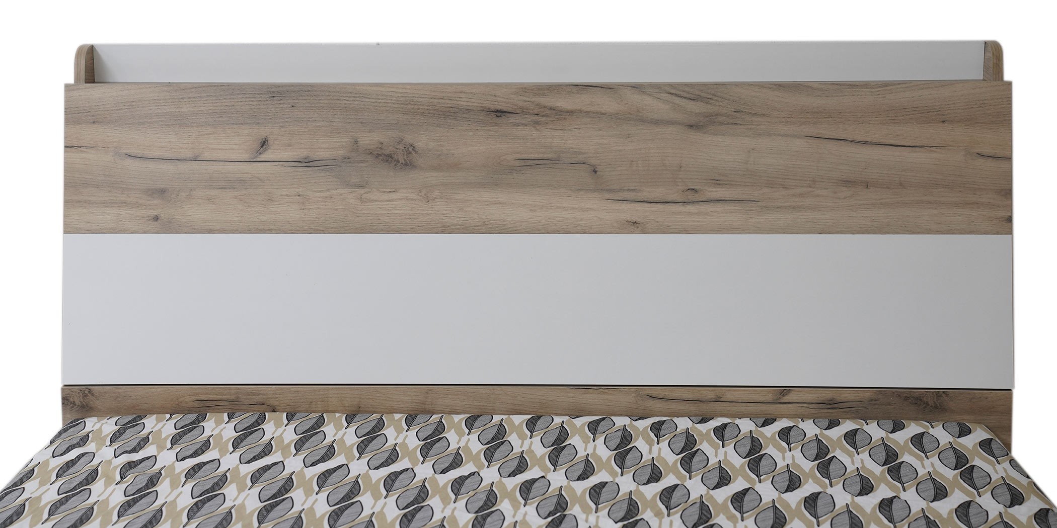 Lazzio Bed 180x200 cm Grey Oak & White Matt