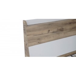 Lazzio Bed 180x200 cm Grey Oak & White Matt