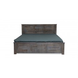 Napoleon Bed 180x200 cm Grey Rubberwood