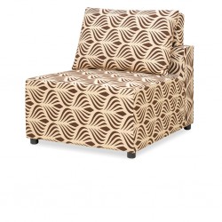 Tola LHF Chaise+2S Armless & Ottoman Beige/Brown