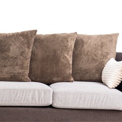 Marco Sofa Corner Brown & Grey Colour Fabric