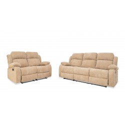 Sabella Recliner Sofa 3+2 Camel Col Fabric