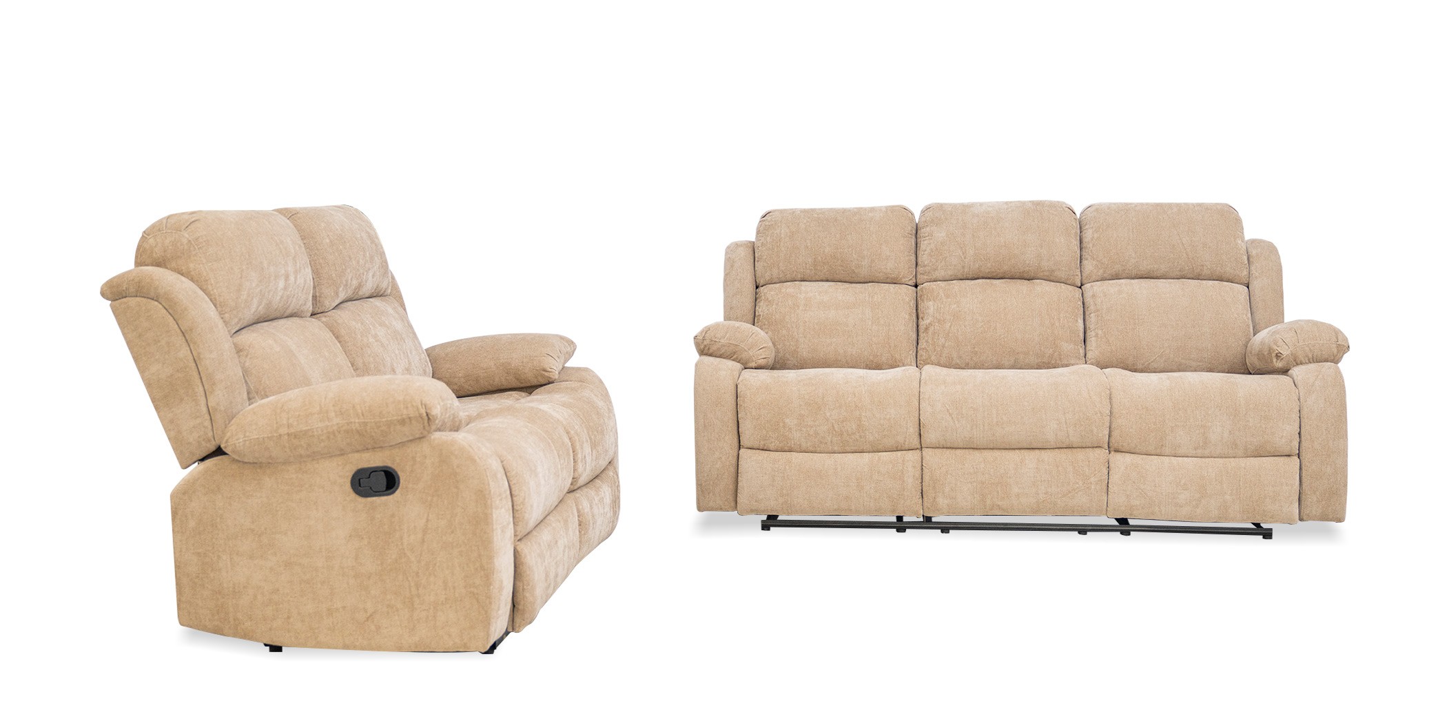 Sabella Recliner Sofa 3+2 Camel Col Fabric