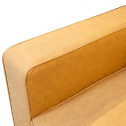 Delta Sofa Corner in Mustard Col Leather Gel