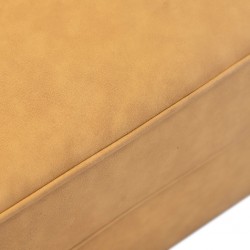 Delta Sofa Corner in Mustard Col Leather Gel