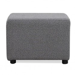 Picasso Ottoman in Plain D.Grey Col Fabric