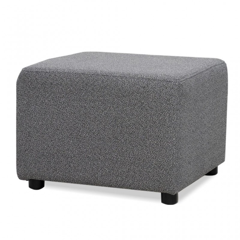 Picasso Ottoman in Plain D.Grey Col Fabric