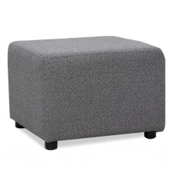 Picasso Ottoman in Plain D.Grey Col Fabric