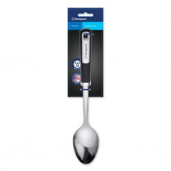 Westinghouse WCKT0081003 S/S Cooking Spoon With Black Soft Grip Handle