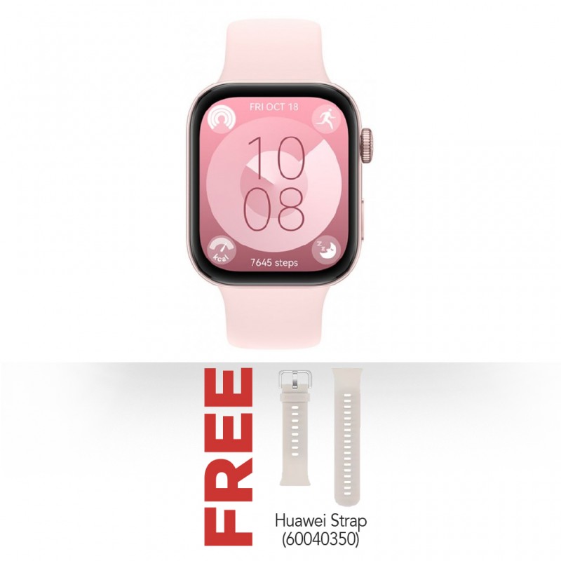 Huawei Watch Fit 3 Active Pink & Free Huawei Strap