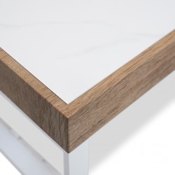 Ainsley Coffee Table Veneer & White