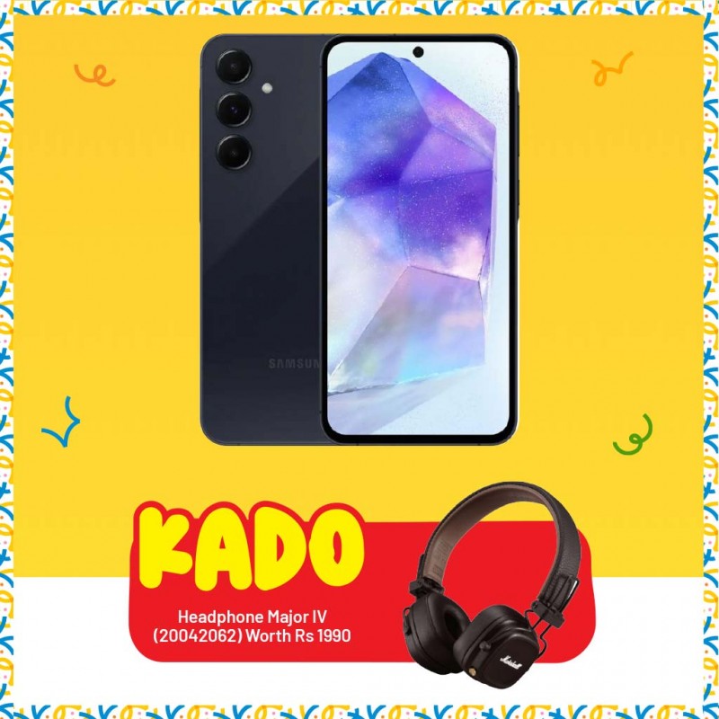 Samsung Galaxy A55 Navy & Free Headphone MB30BT