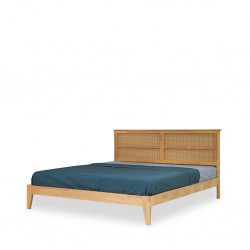 Alicia Bed 180x200 cm Rubberwood White Oak