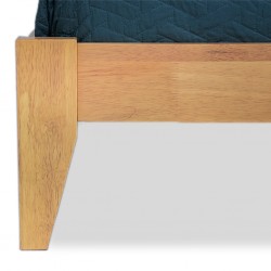 Alicia Bed 180x200 cm Rubberwood White Oak