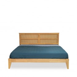 Alicia Bed 180x200 cm Rubberwood White Oak