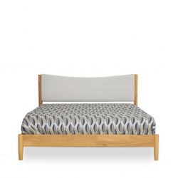 Malyn Bed 160x200 Cm Rubberwood White Oak