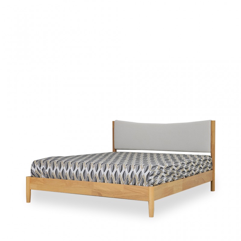 Malyn Bed 160x200 Cm Rubberwood White Oak