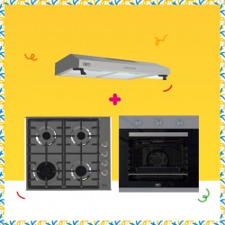 Defy DBO486E Built-in Oven + Defy DHG602 Built-in Hob + Defy DCH60SS Cooker Hood