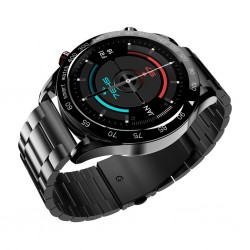 Hifuture Go Pro Smartwatch Black Swiss-style Stainless Steel