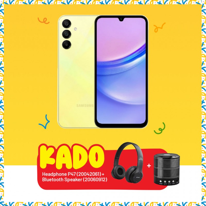 Samsung Galaxy A25 Yellow & Free Headphone P47 & AAVTA S28 Bluetooth Speaker With light