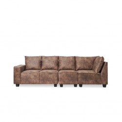 Hunter Reversible Modular Sofa W/Storage Chaise D.Brown