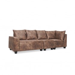 Hunter Reversible Modular Sofa W/Storage Chaise D.Brown