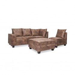 Hunter Reversible Modular Sofa W/Storage Chaise D.Brown