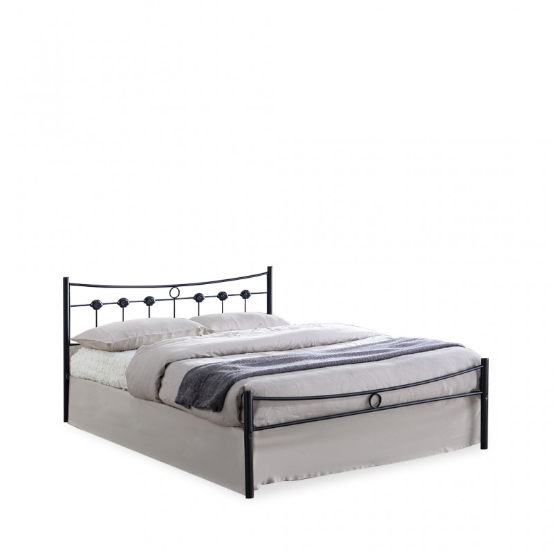 Imelda Bed 150x190 cm Black metal