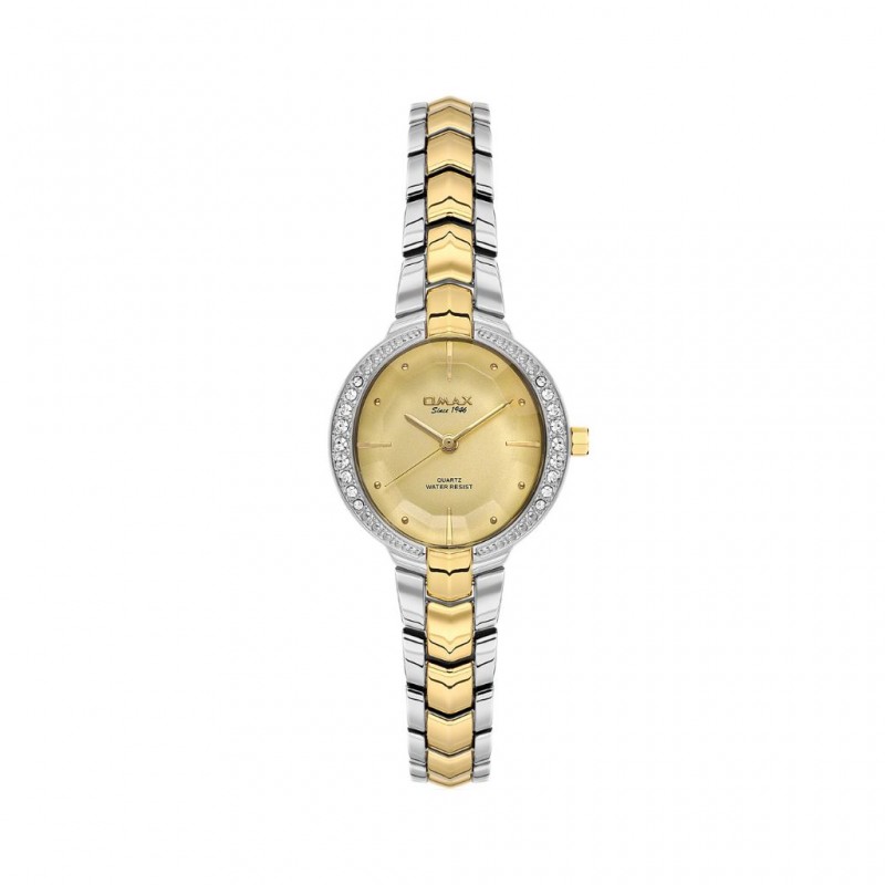 Omax Ladies Watch-STEEL COLOR/GOLD 2N18