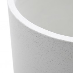 Ulu L Pot White Terrazzo Cement