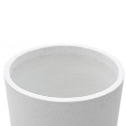 Ulu L Pot White Terrazzo Cement