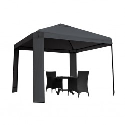 Acura Gazebo Grey Fabrics And Powder Coating in Black