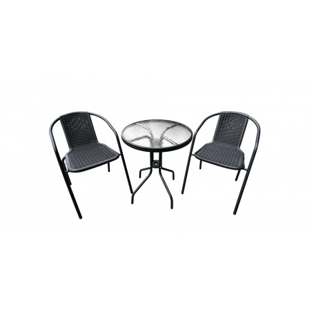 Bistro Table And 2 Chairs Black