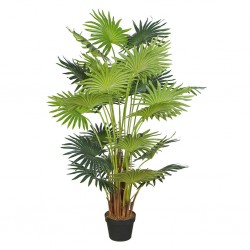 Faux Plant 130 cm Fan Palm Tree 7" Plastic Pot