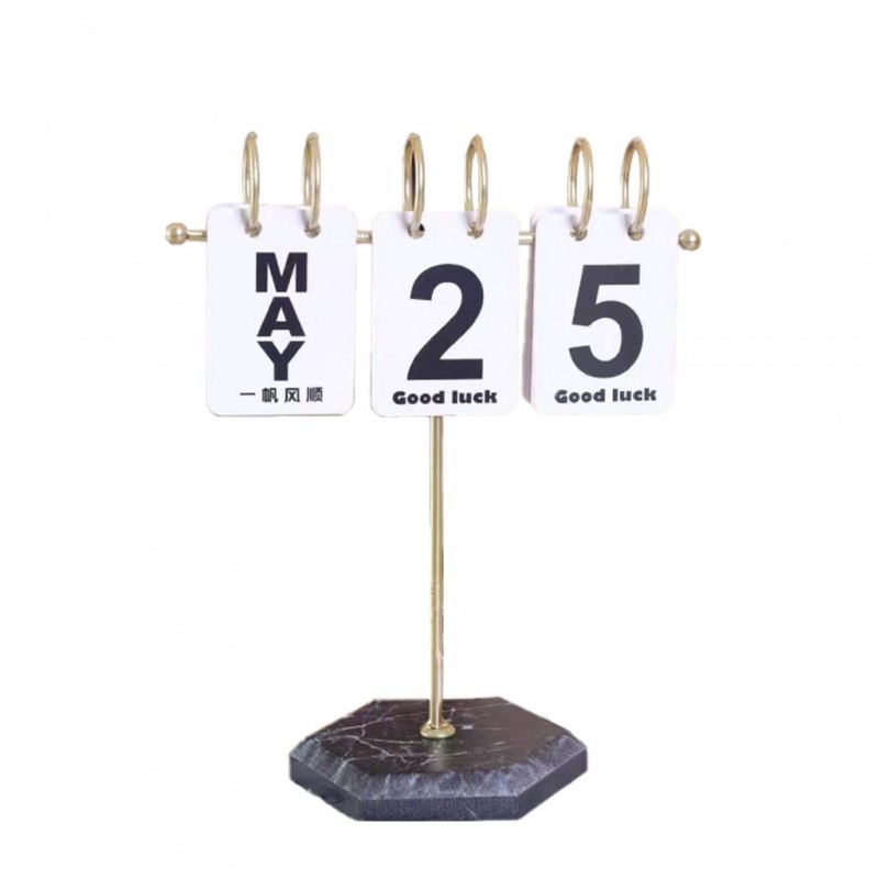 Calender Stand Metal/Wood Base