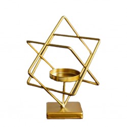 Traingle Gold Candle Holder Metal