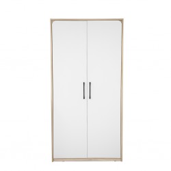 Wonderland Wardrobe 2 Doors Laguna Wood & White